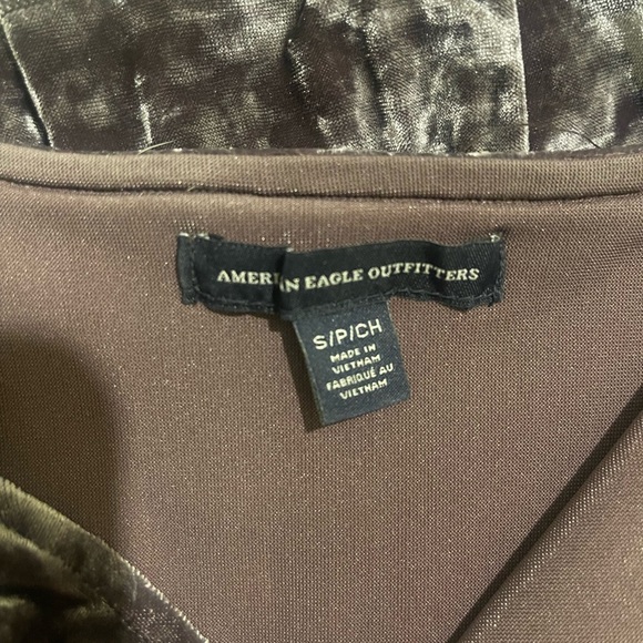 American Eagle Velvet Grey Dress - Picture 4 of 4